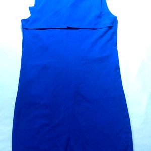 MADAME Blue Sleeveless Overcoat