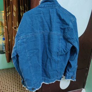 Blue Frill Denim Jacket