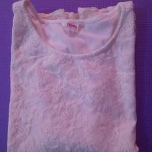 White Thread Work Embroidery Top