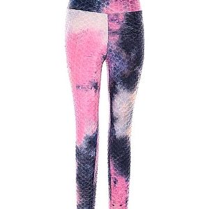 Women's High-Waist Tie-Dye Honeycomb Leggings