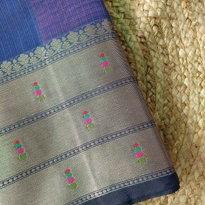 Banarasi Cotton Jacquard Silk Saree 💜