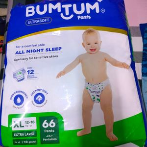 Bumtum Xl Size 66 Pcs Diapers