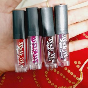 Matte Lipsticks Combo Pack Of 4