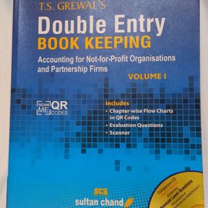 Textbook For Class 12 T.S. Grewal 'S Double Entry Book Keeping VOLUME 1