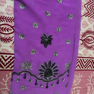 Georgette Sequin Saree