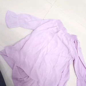 Light Purple Colour Tshirt Like For Girls