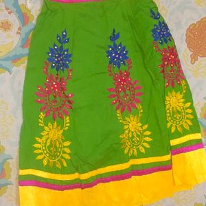 Green And Yellow Skirt