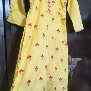 Yellow Sharara Suit With Dupatta 36 Bust