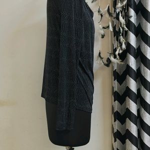 Black Shiny Cowl Neck Plus Size Too