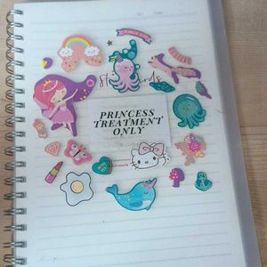 Girly Decorated Spiral Notebook