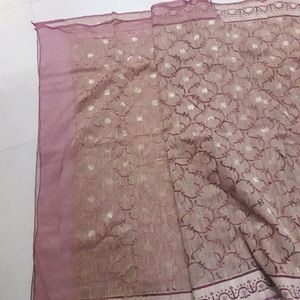 banaras jute saree without blouse