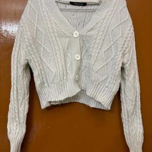 Korean Cropped Knit Cardigan