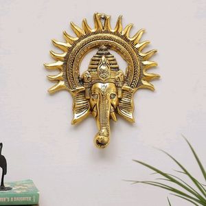 Metal Ganesh Wall Hanging for temple,pooja