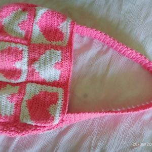 Heart Crochet Bag