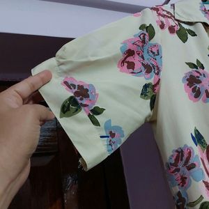 Off White Floral Dress