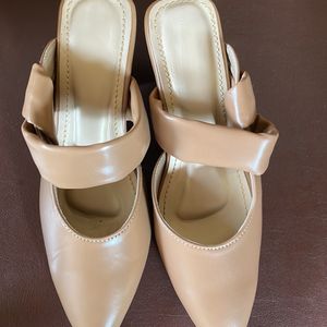 Aesthetic Pointed Toe PU Block Heels