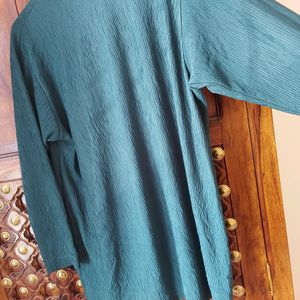 Green Casual Long Tunic Top With Tags (New)