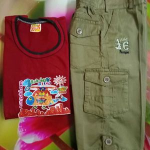 Sleeveless Cotton Tshirt And Shorts For Boys