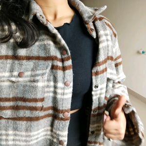 koZara Style Thick Flannel Coat Chic Women Elegant