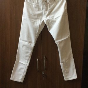 Bare Denim White Trousers