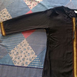 A Black Kurta Style Top