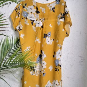 Mustard Floral Top