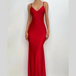 New Me Asia Red Backless Dress