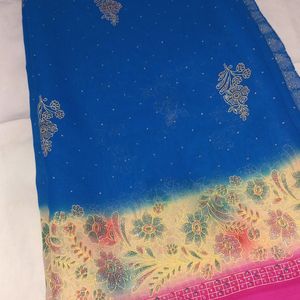 New Blue Heavy Saree