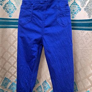 Blue Jegging Style Trouser