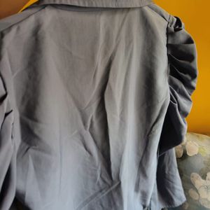 Sale! Sale!! Balloon Top (Grey) With Neck Des