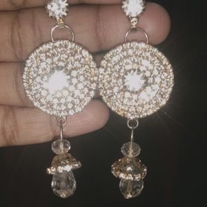 White Stone Earring