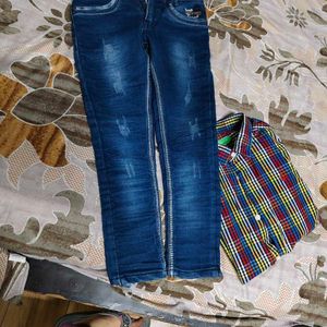 Boys Set Jeans With Shirt