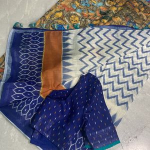 Ramayana Theme Saree With Stiched Blouse To Fit Ti