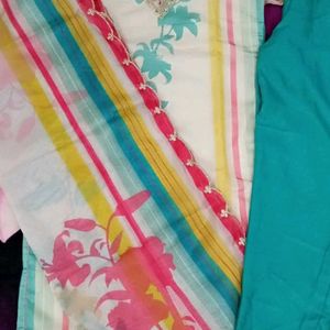 New/Unused Multicolored Straight Kurta Set