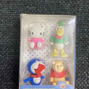 Pack Of 2 Character Erasers Hello Kitty