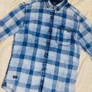 Mufti Blue Check Shirt