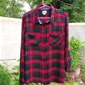 Maxcares  Maroon And Black Shirt Medium/12