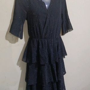 SHIMMERY BLACK FROCK