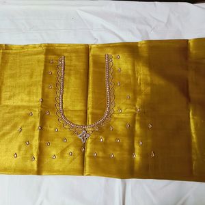 🤩🤩Beautiful Gold Shine Maggam Work Blouse Piece