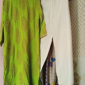 Green Kurta Palazzo Set