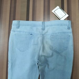 W-43 Size-32 Women High Waist Sky Blue Jeans