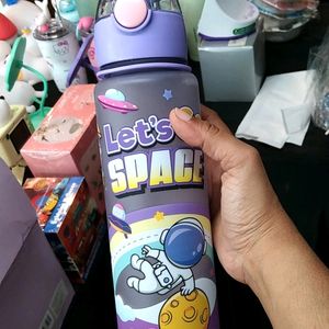 ASTRONAUT SPACE Water Bottle with Straw - 1 Piece