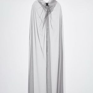 Zara Gathered Tulle Cape