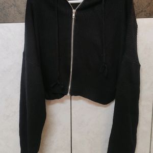 KNITTED Zipper Hoodie( Oversized)