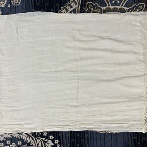 Cream Cotton Dupatta Length(one And Half Metre)