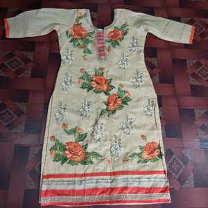 Price Drop For TodayTissue Silk  Kurti With Chunni