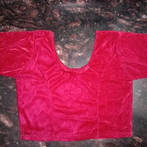 New Velvet Gulabi Pink Blouse Stretchable