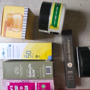 Skincare (serum,  Moisturizer, Plum And Dot & Key)