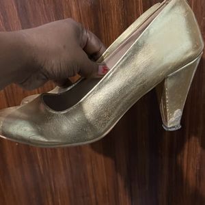 Golden Party Wear Heels