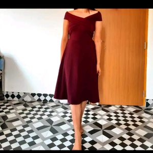 Anthena Burgundy Dress